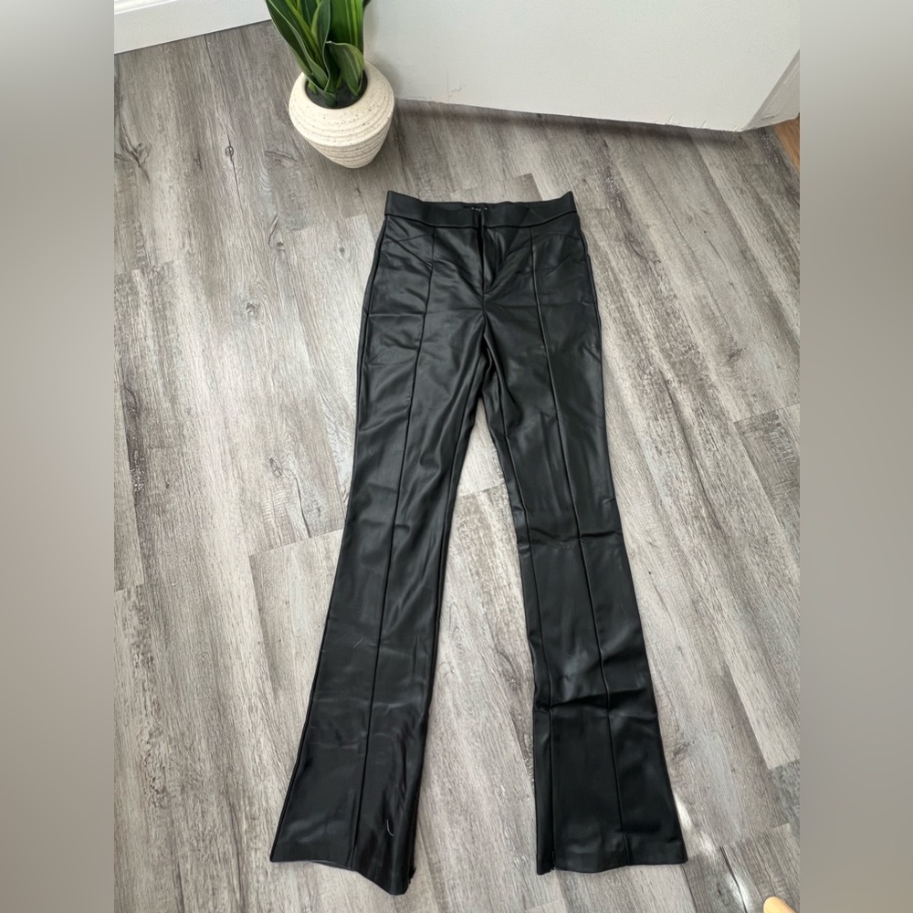 Zara Faux Leather flare with slit